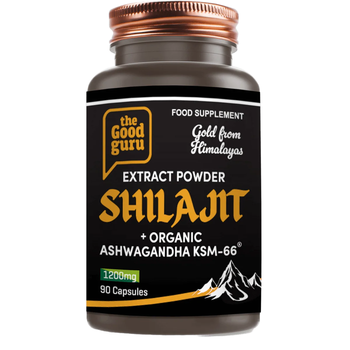 Gold Shilajit + Ashwagandha KSM66 | 1200mg | 90 Capsules - Image 3