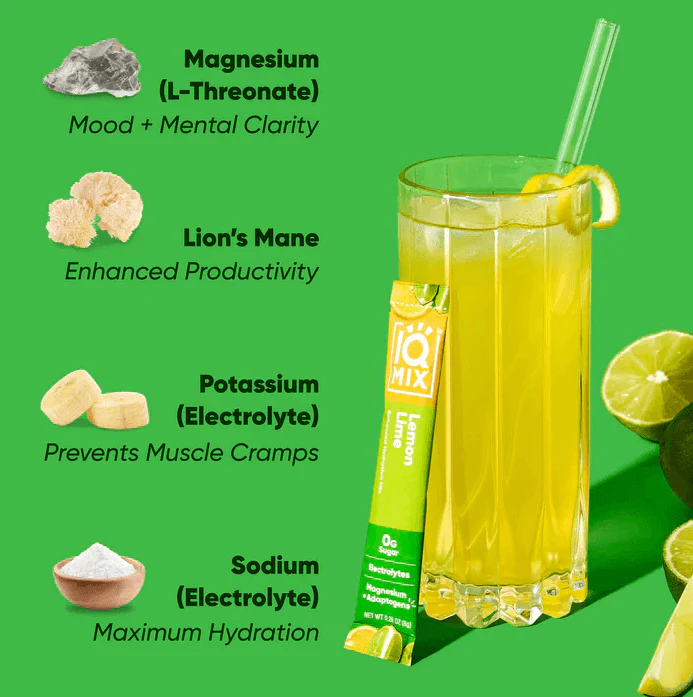 IQMIX Lemon Lime | 20 Electrolyte Hydration Sachets - Image 4