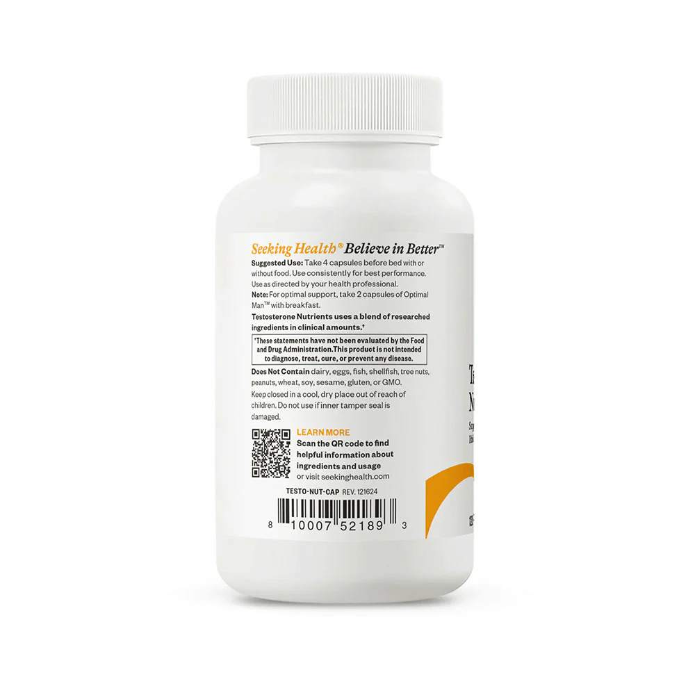 Testosterone Nutrients | 120 Capsules | Seeking Health - Image 6